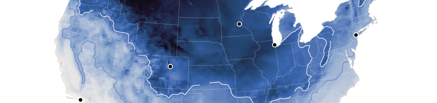 Data: NOAA GFS; Map: Erin Davis/Axios Visuals